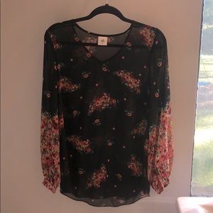 Black & Floral Cabi top